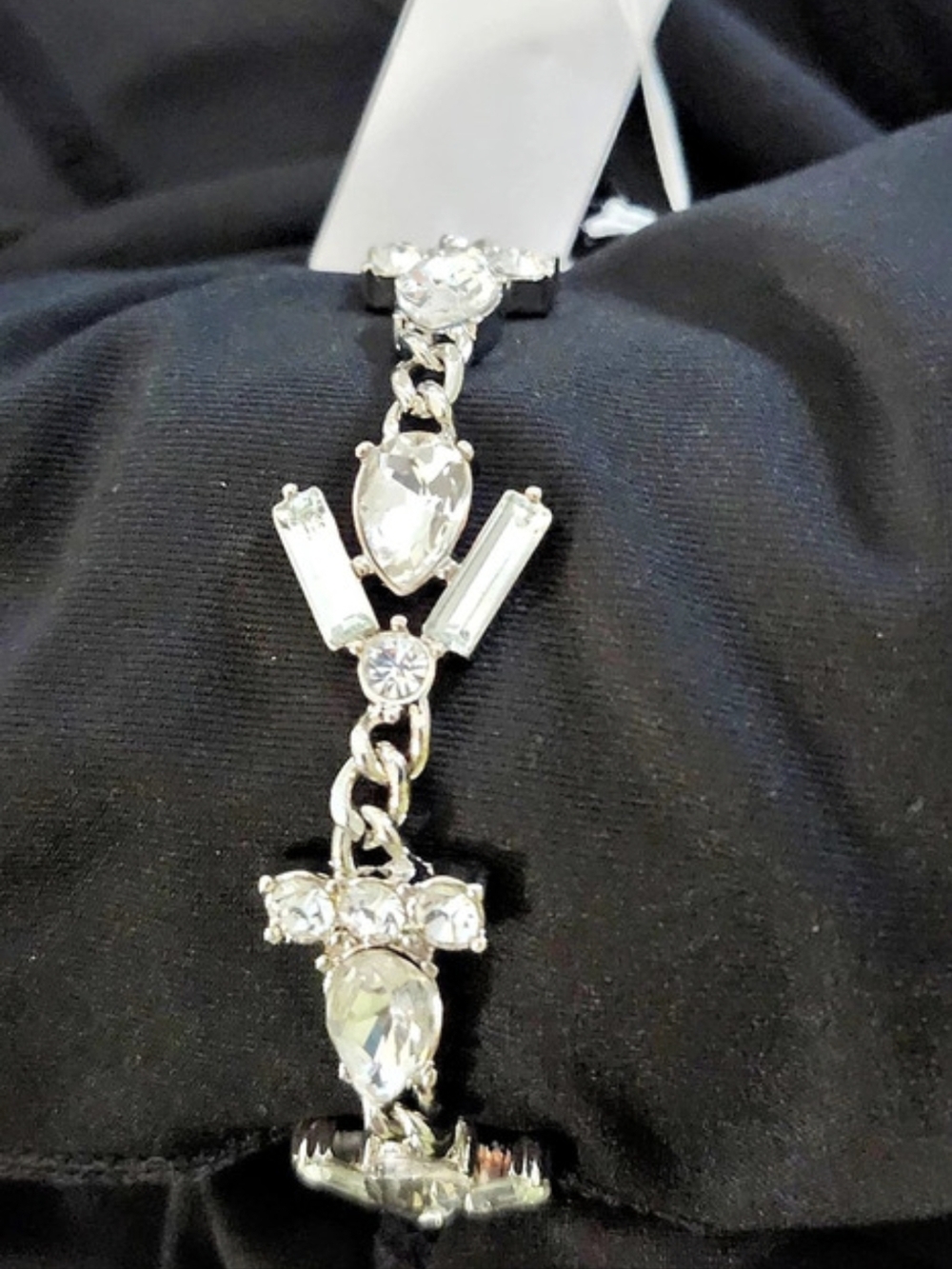 Banana Republic Crystal Link Bracelet in Silver NWT